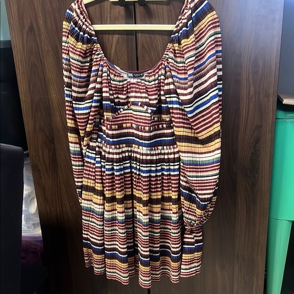 Zara Multicolor Striped Women's dress long sleeve’s - Picture 3 of 6